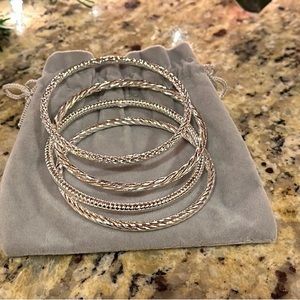 Sterling Silver Bracelets Set of 4